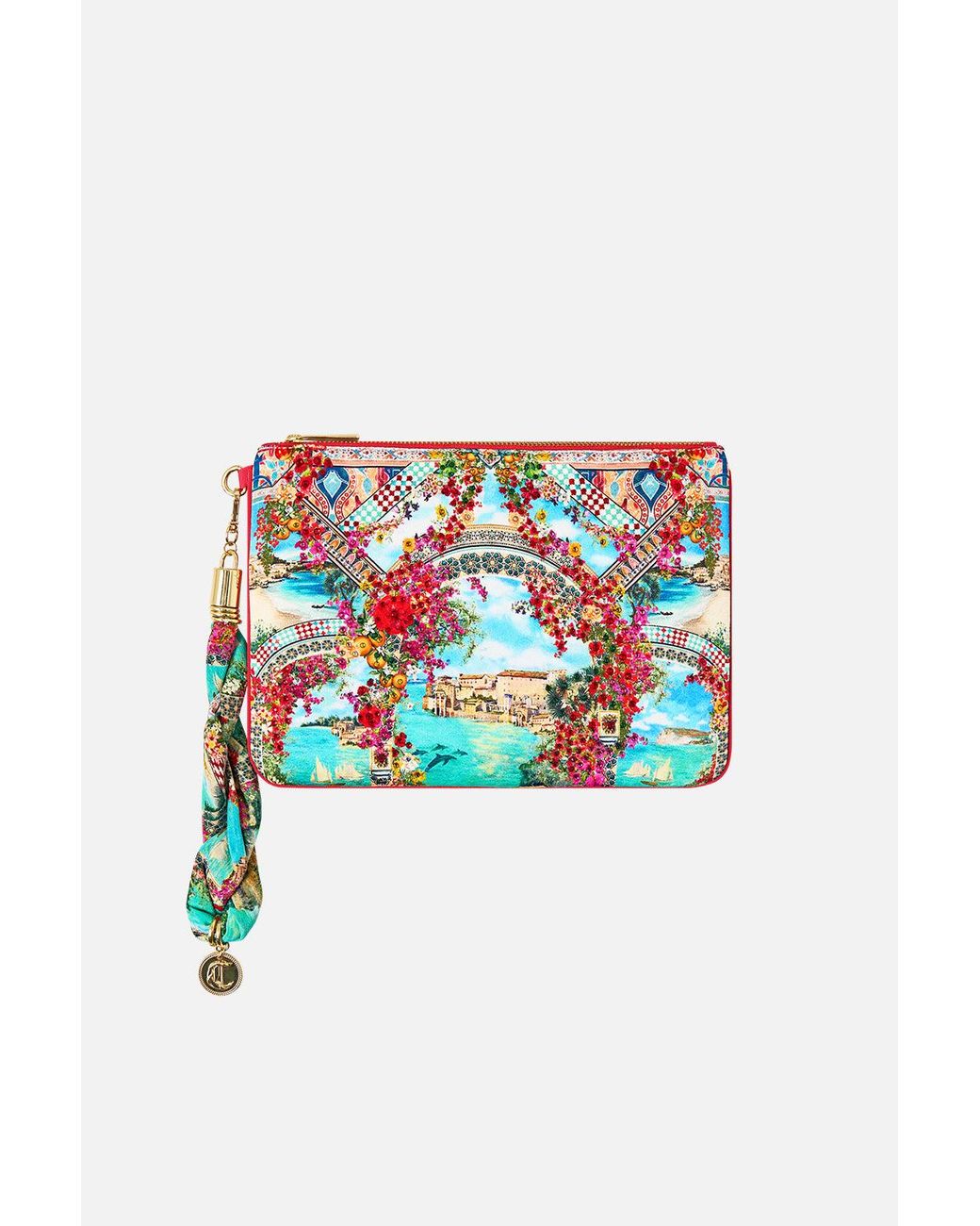 Camilla White Scarf Clutch Meet Me