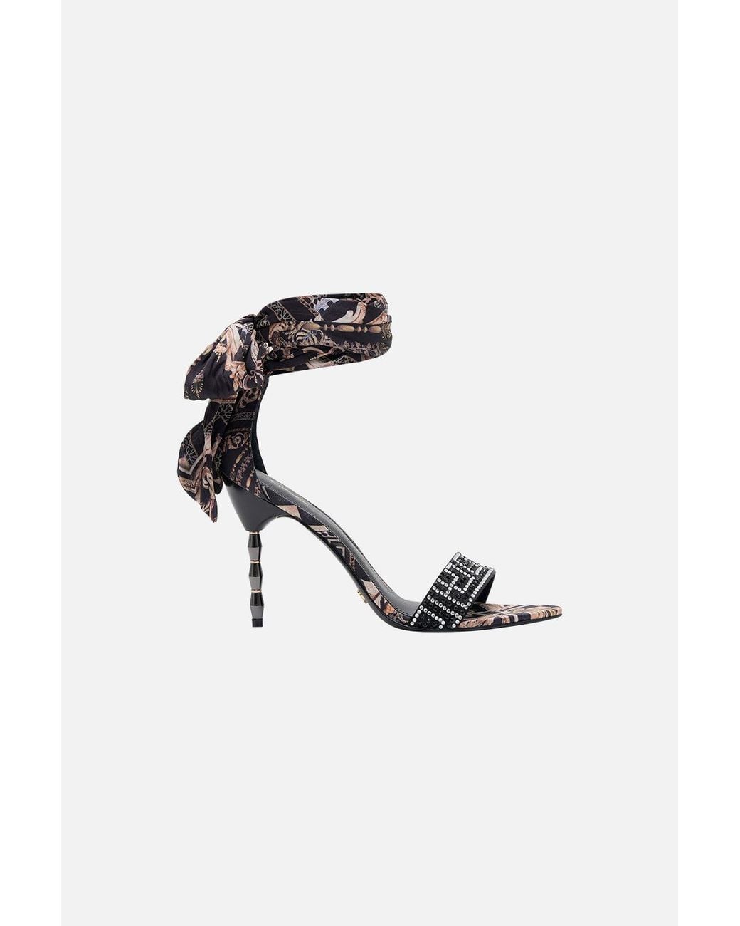 Camilla Multicolor Bette Wrap Ankle High Heel Duomo Dynasty