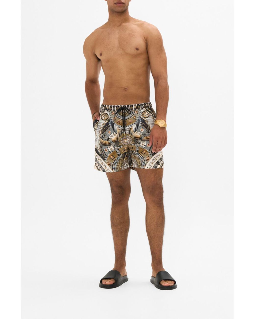 Camilla Black Mid Length Boardshort Temples Of Dendara for men