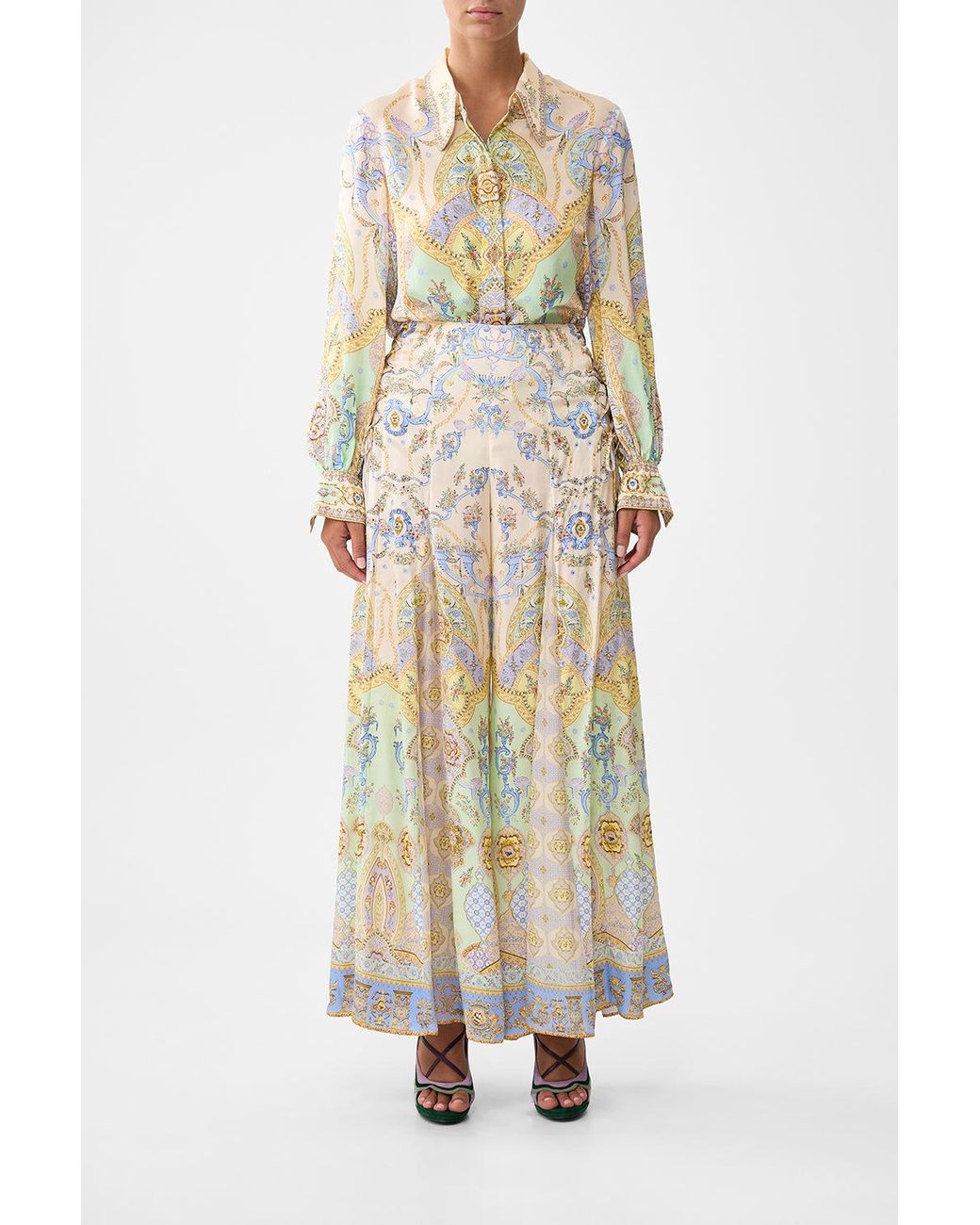 Camilla White Flares With Lace Up Side East Of Istanbul