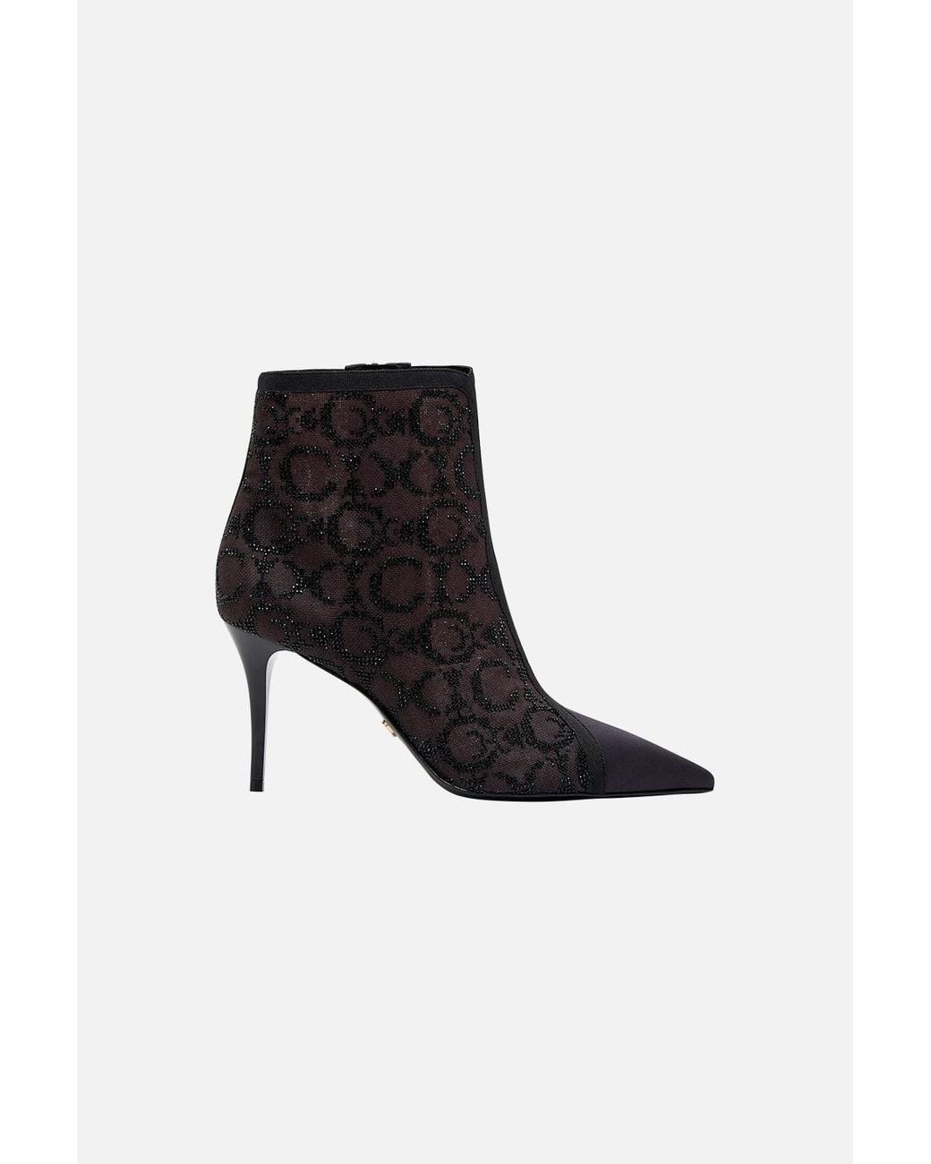 Camilla Black Natalie Heel Mesh Boot Solid