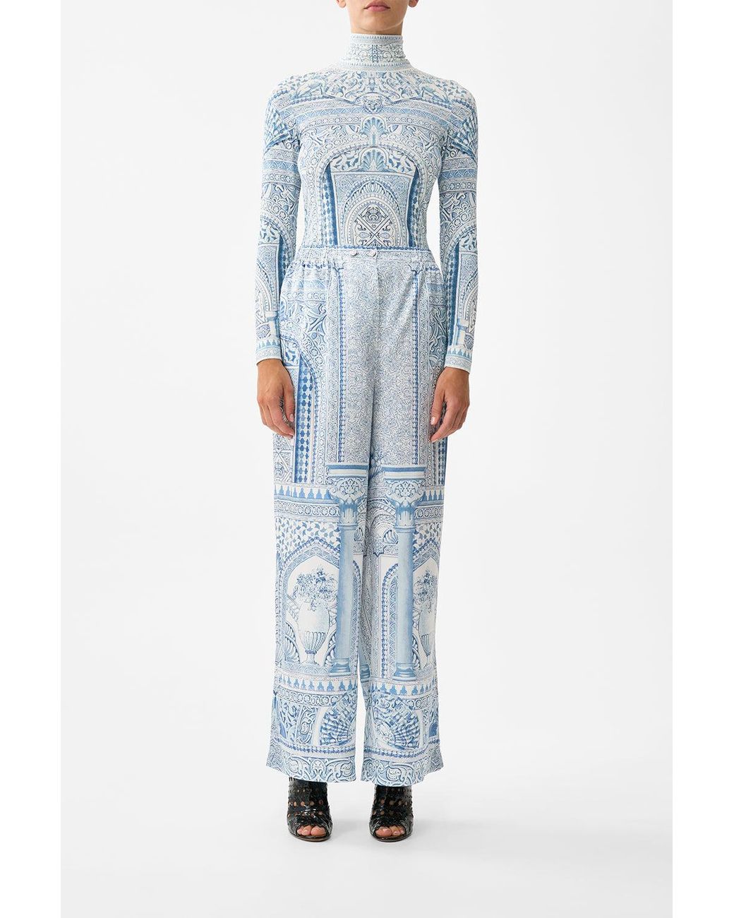 Camilla Blue Jersey Turtleneck The Hum Of The Alhambra