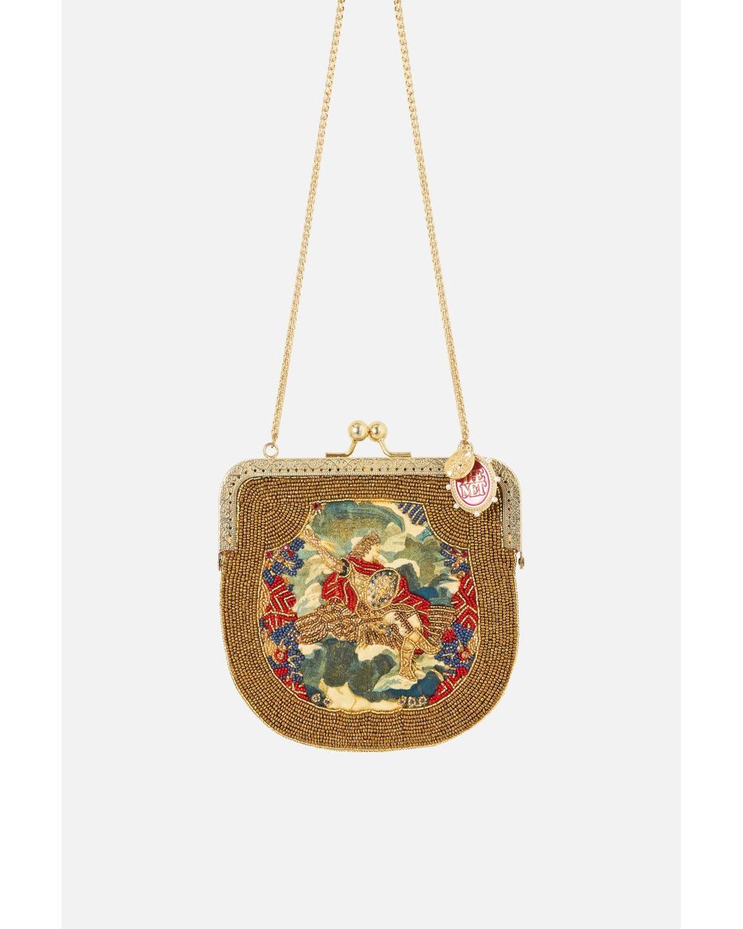 Camilla White Silk Pouch With Metal Frame Closure Meet Me