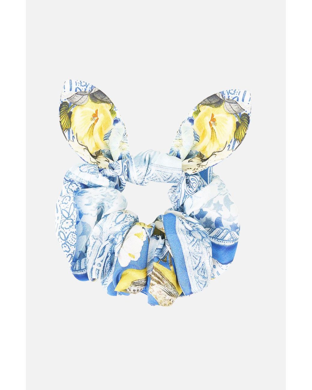 Camilla Blue Scrunchie With Tie De Nada Granada