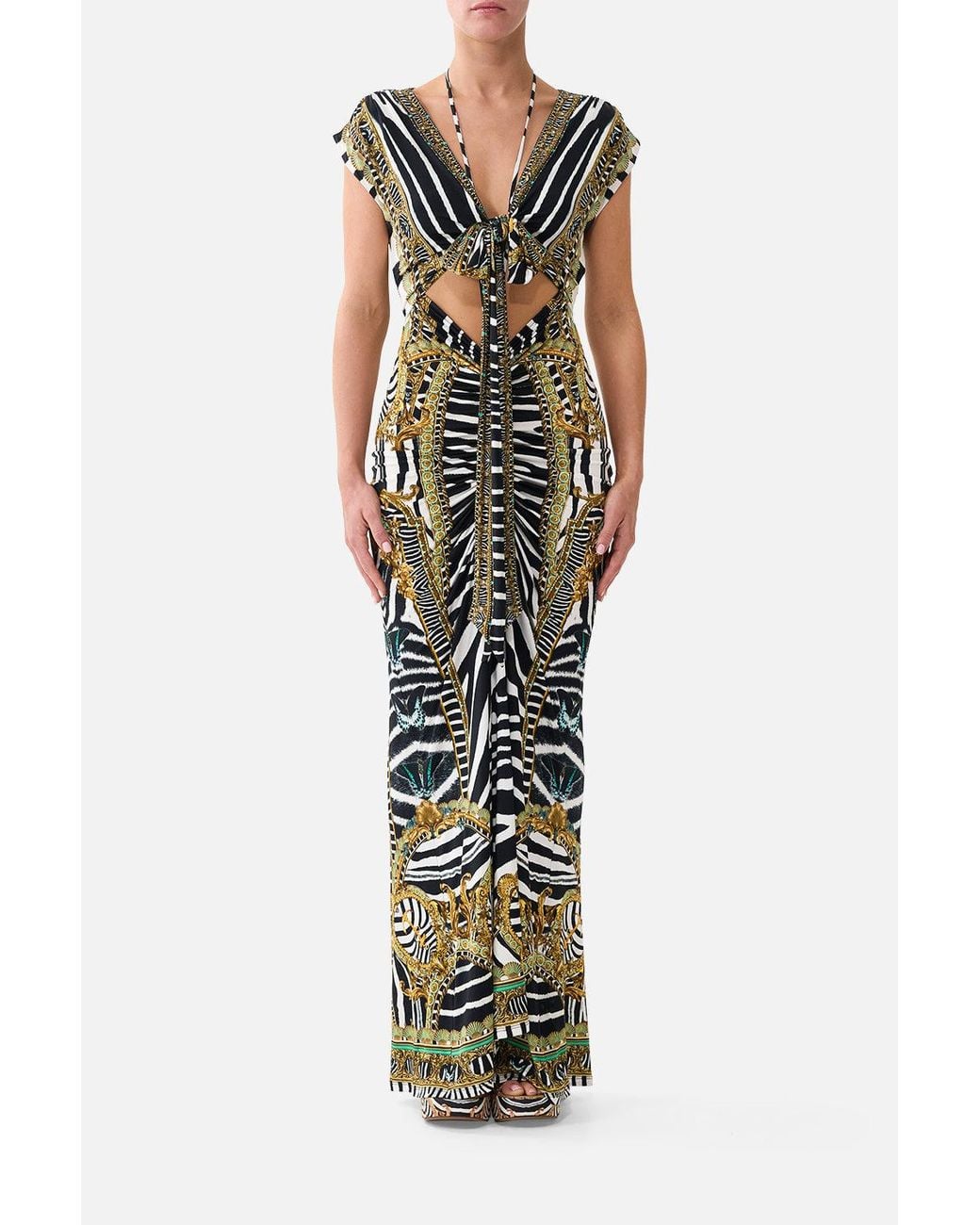 Camilla Black Wrap Bodice Jersey Dress Zig Zag Zoo
