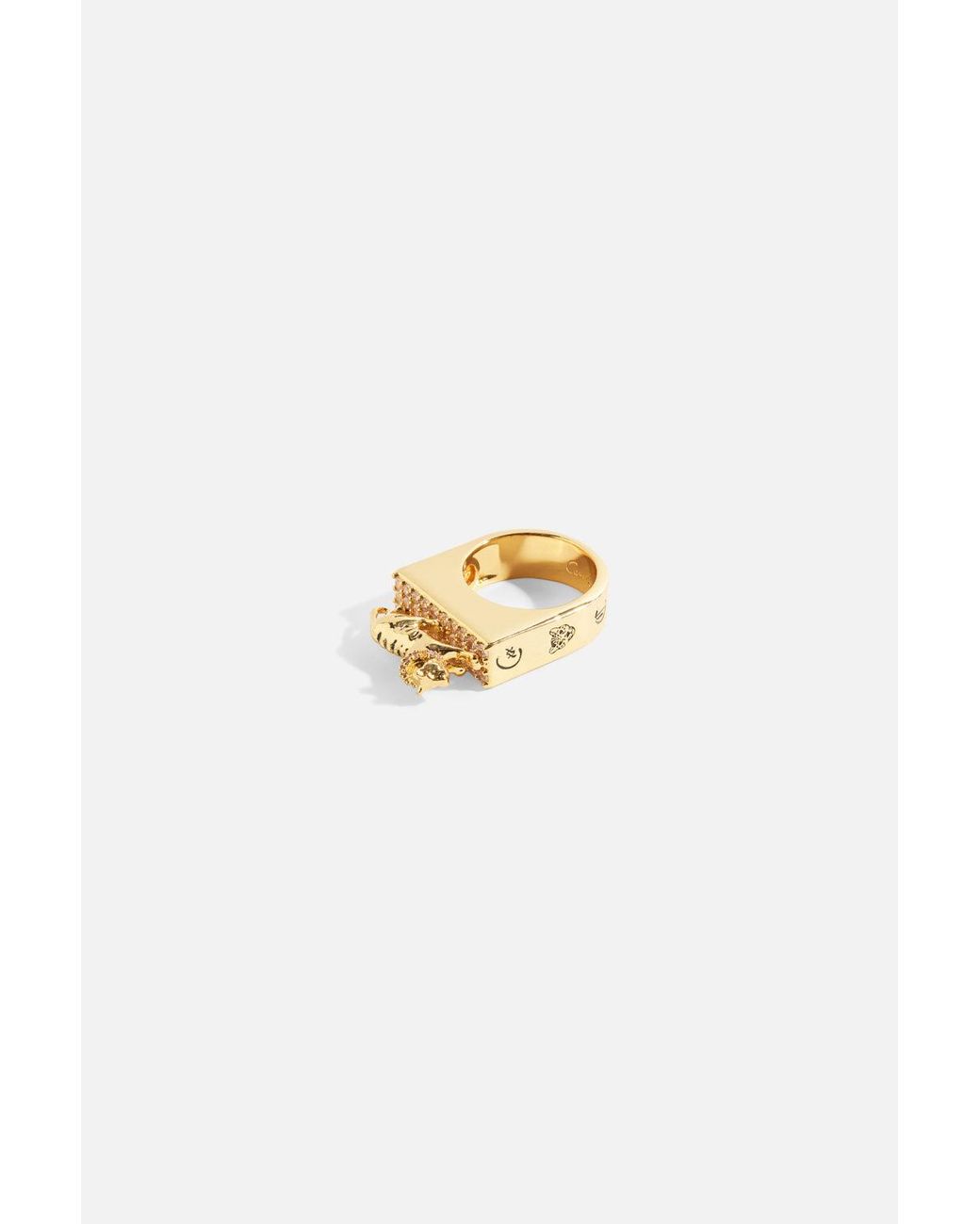 Camilla White Gilded Realms Leopard Signet Ring