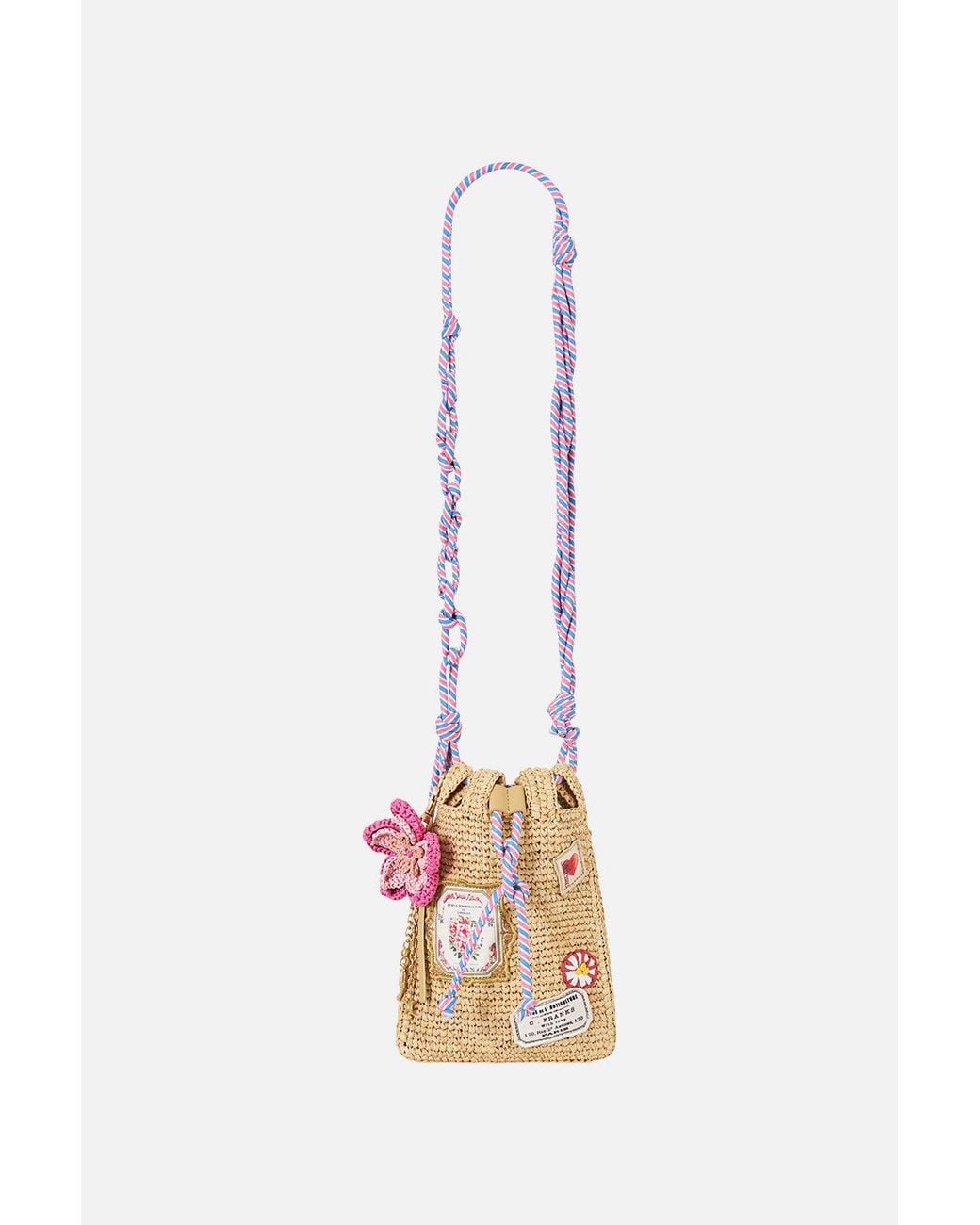Camilla White Raffia Crossbody Hip Bag La Belle Botanique