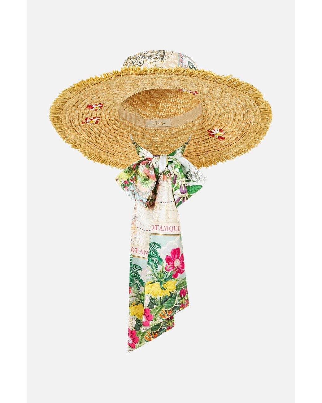 Camilla White Large Raffia Sun Hat La Belle Botanique