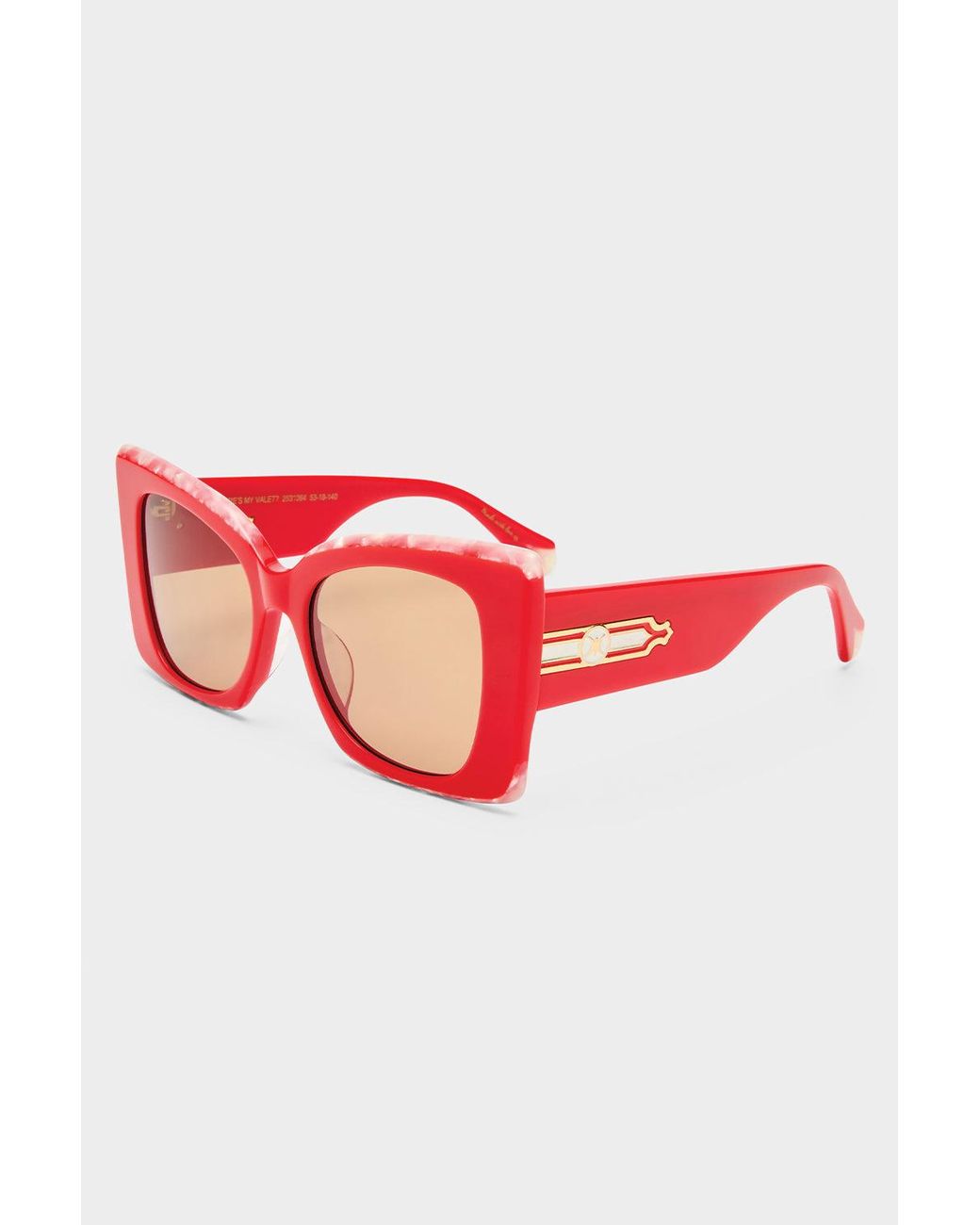 Camilla Red Where's My Valet Sunglasses Solid Poppy Ivory Marble