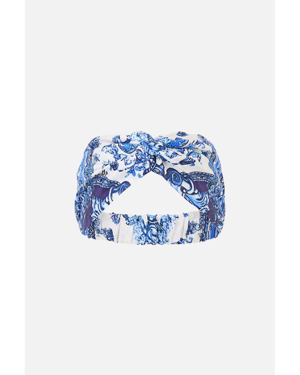 Camilla Blue Woven Twist Headband A Tiled Wonderland