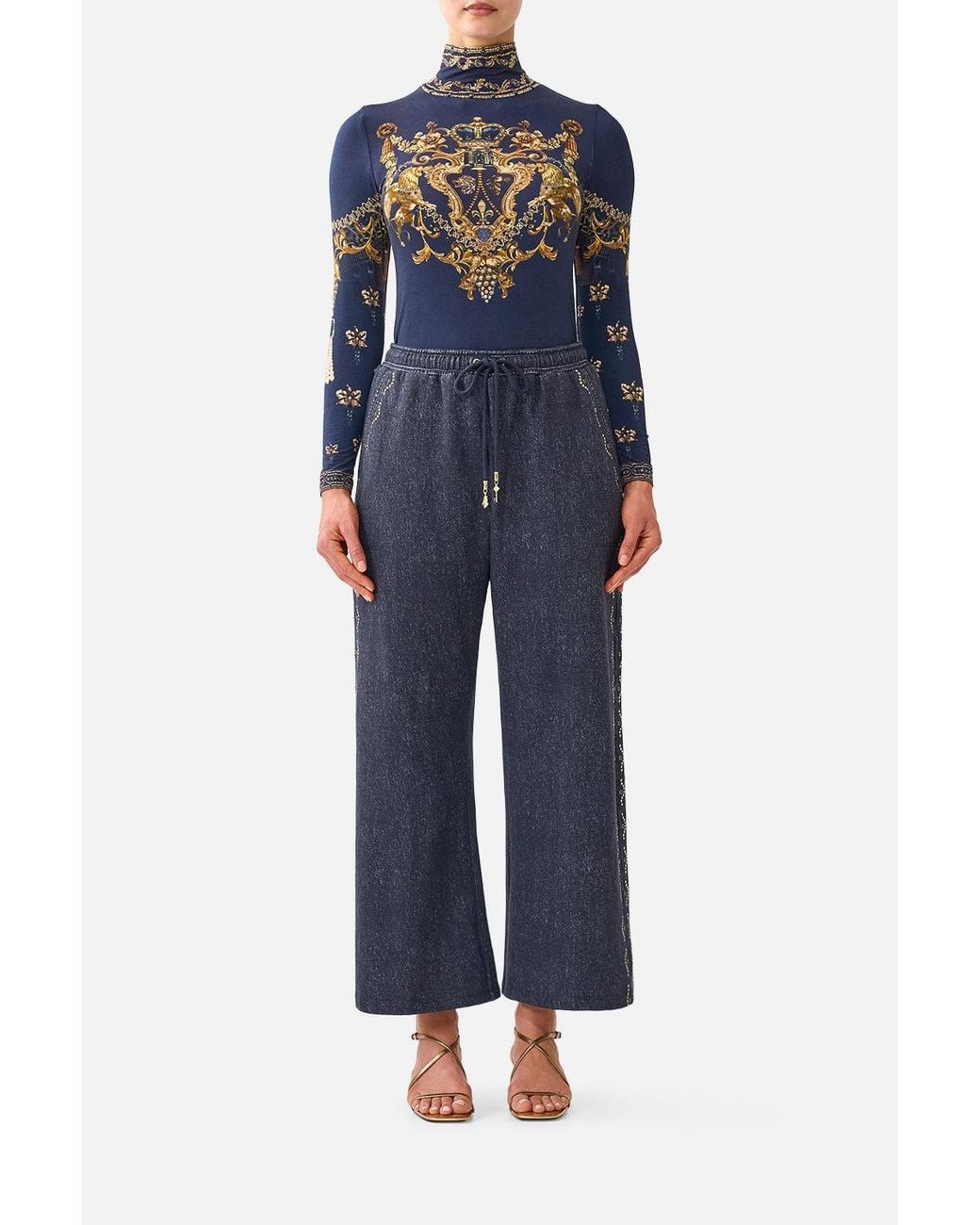 Camilla Blue Straight Leg Track Pant Cloaked