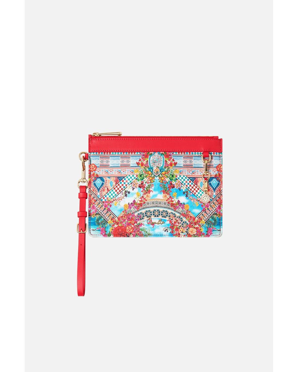Camilla Red Clutch With Wristlet Meet Me