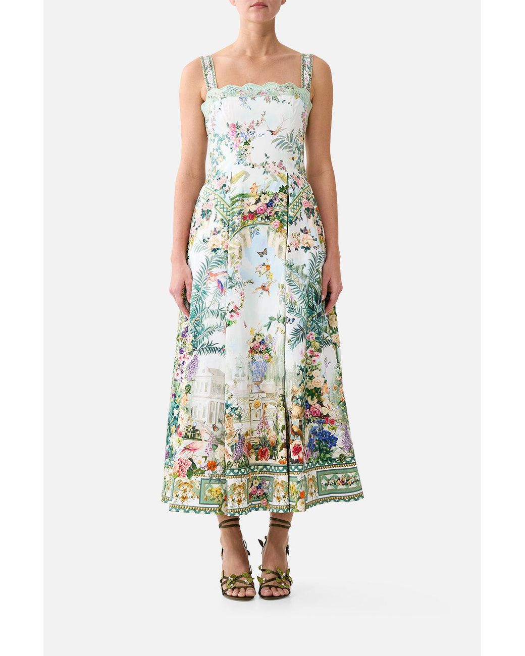 Camilla White Long Fit And Flare Dress Art For The Empress