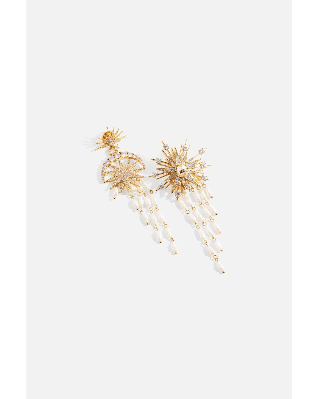 Camilla White Empress Of Light Star Crystal Earrings