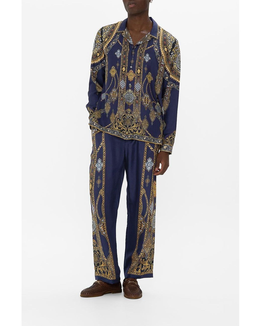 Camilla Blue Lounge Pant With Elastic Waist The Imperial Gate for men