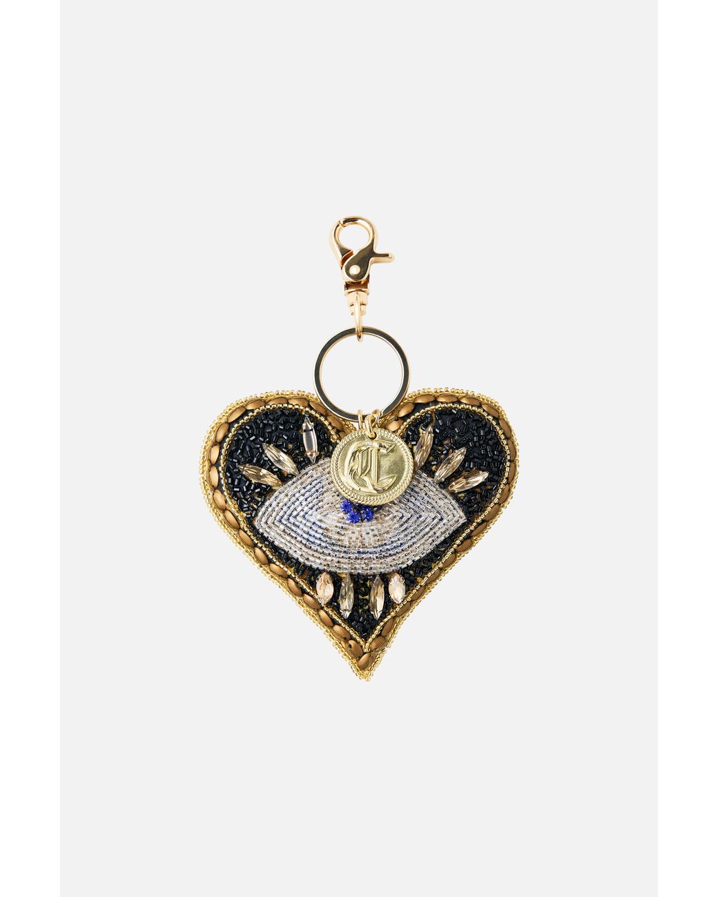Camilla Metallic Heart Eyekeyring Solid