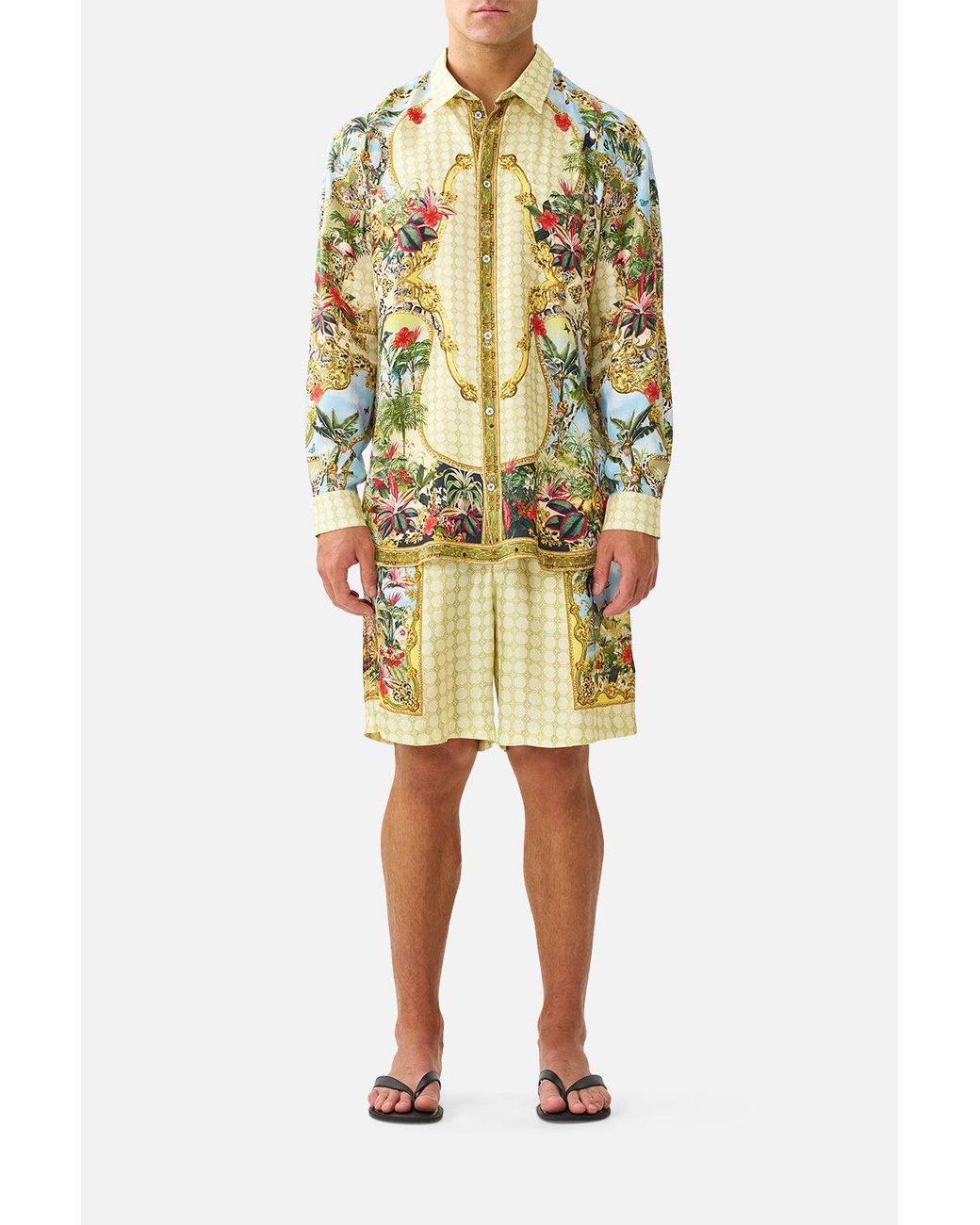 Camilla Metallic Baggy Long Walk Short With Elastic Waist Wanderlust Empire for men