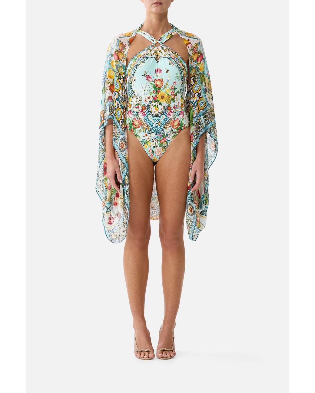 Camilla Multicolor Silk Chiffon Shrug Magic Of The Mercado