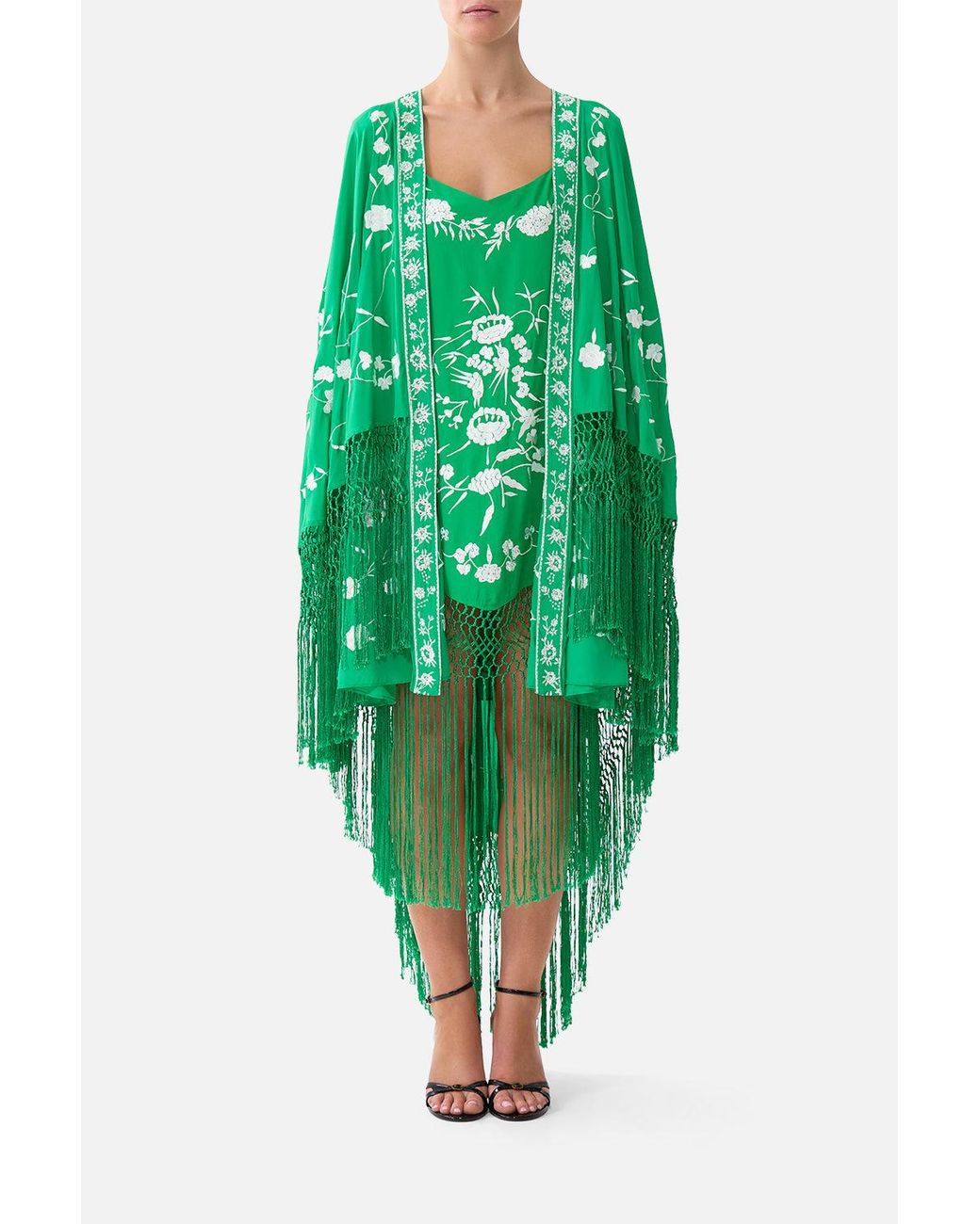 Camilla Green Draped High-Low Layer Sacromonte Señorita