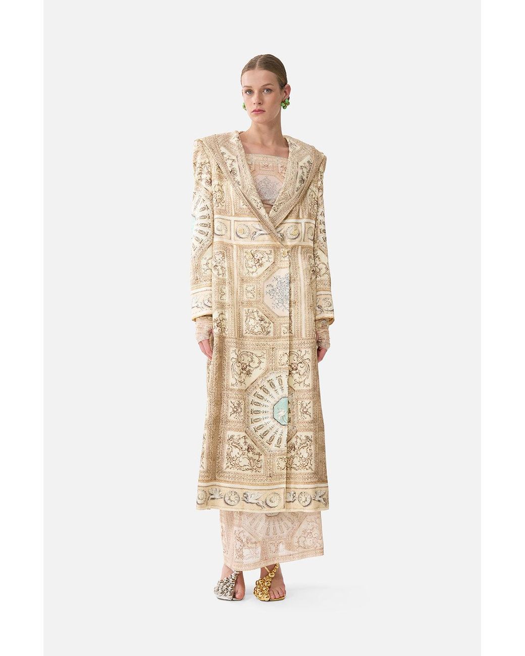 Camilla Natural Long Coat With Hood A Beloved Boudoir