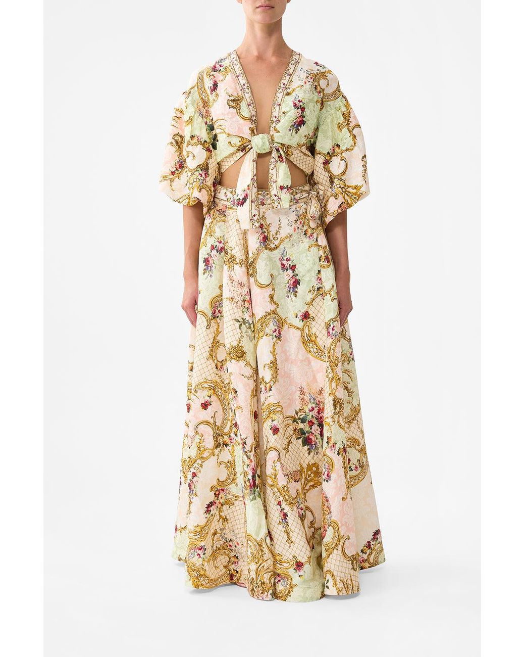 Camilla Metallic Maxi Wrap Skirt The Queens Quarters