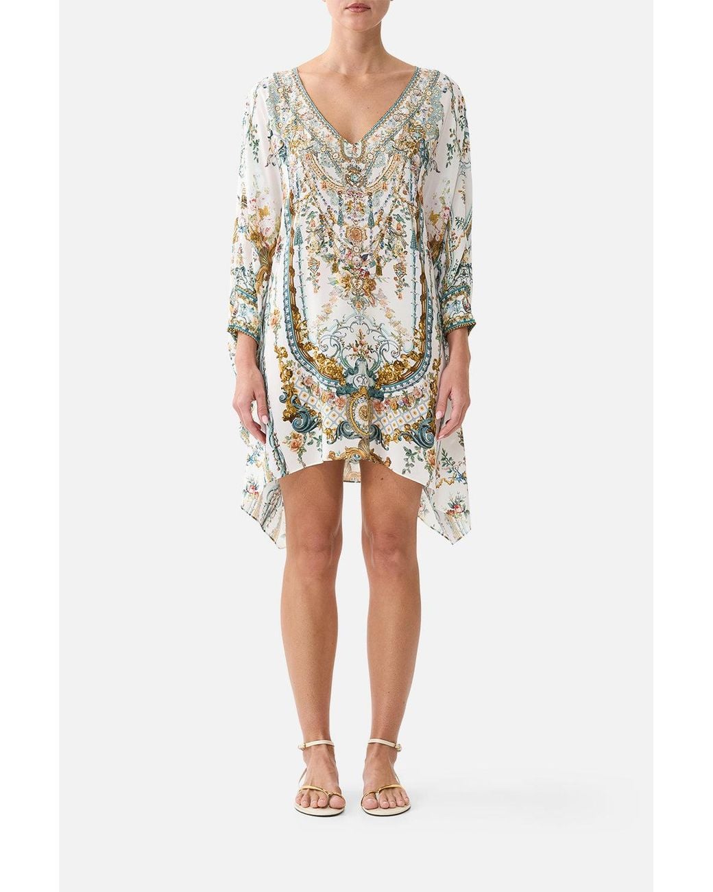 Camilla White Short Kaftan With Cuff Ballad Of The Bibliothèque