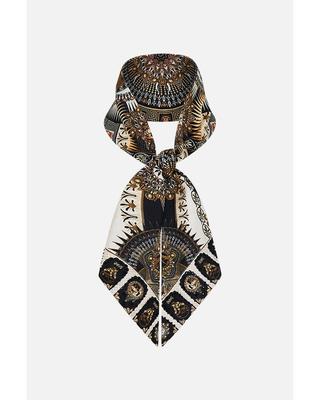 Camilla White Skinny Neck Scarf Temples Of Dendara