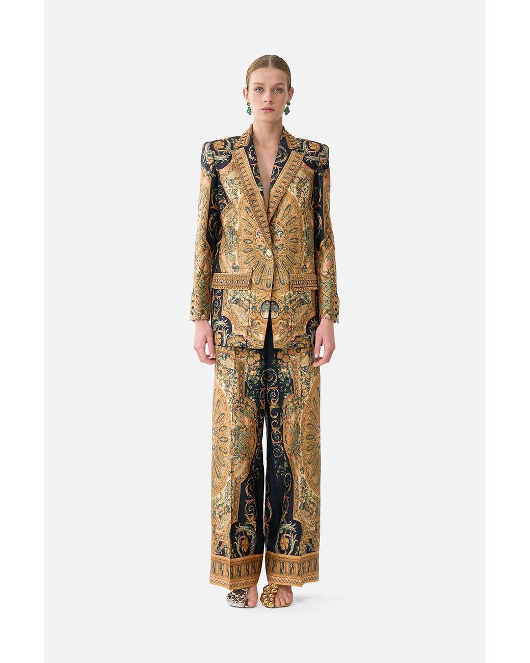 Camilla Metallic Jacket With Pocket Detail Museum Memoirs