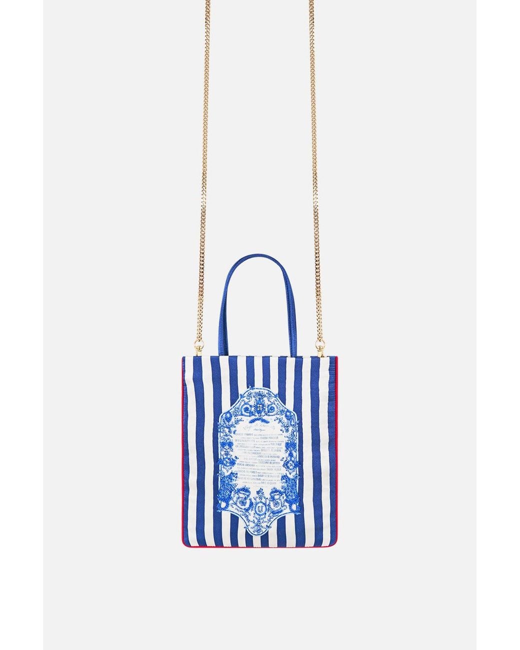 Camilla White Embellished Mini Tote With Chain Strap Sweet Sacré Bleu
