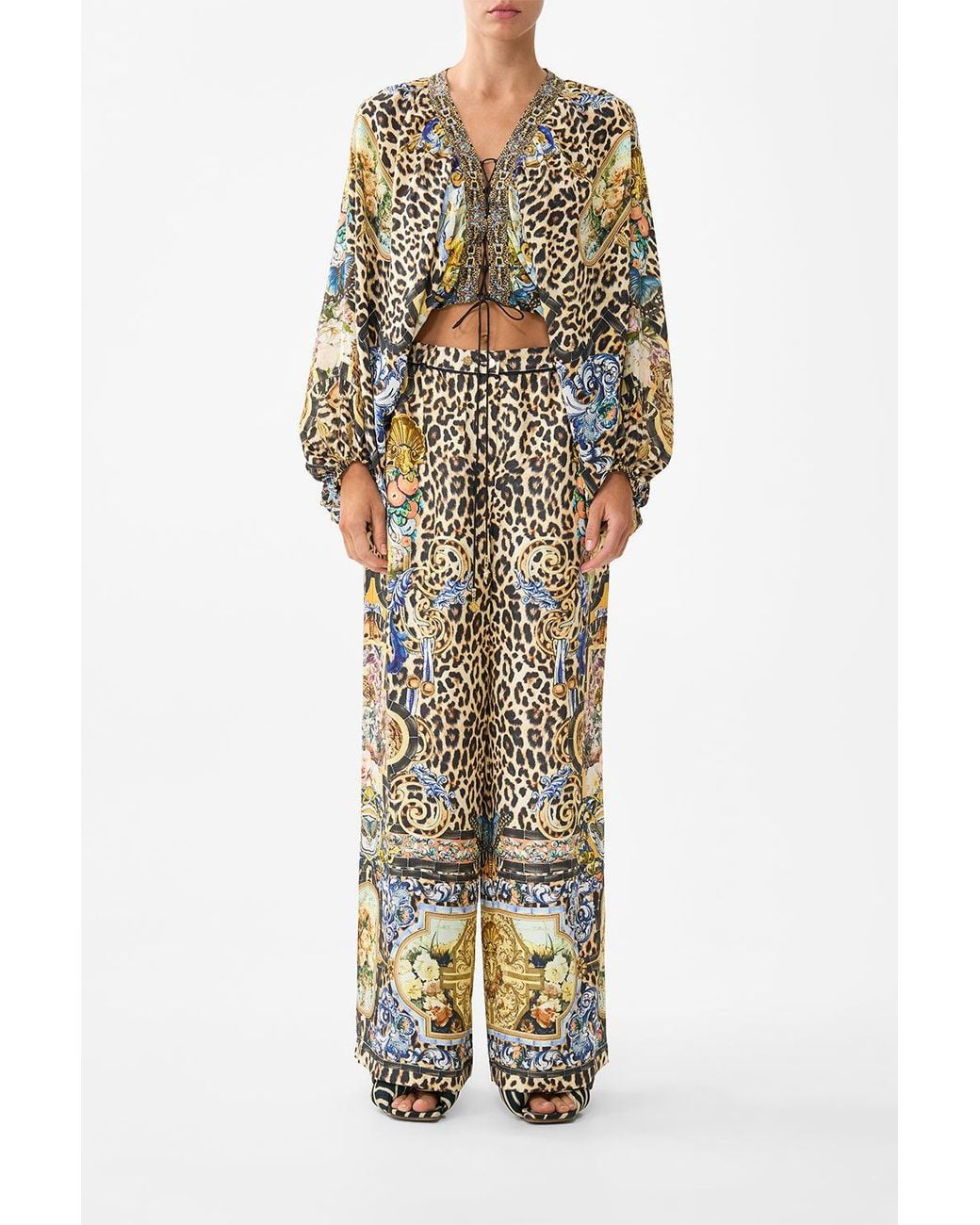Camilla Metallic Button Front Lounge Pant Sevillian Style
