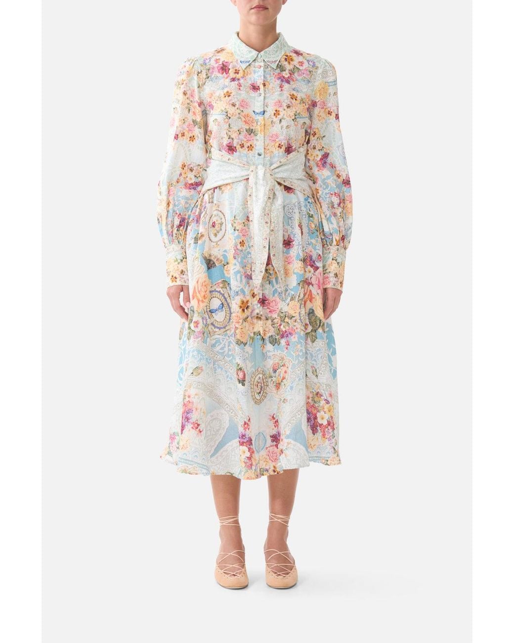 Camilla White Waist Tie Shirt Dress A Taste For Lace