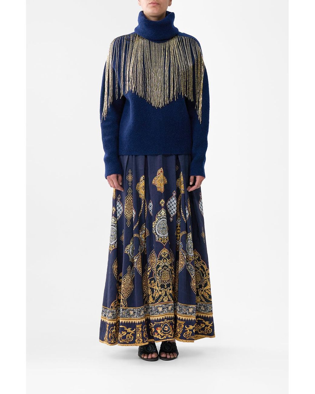 Camilla Blue Roll Neck Jumper The Imperial Gate