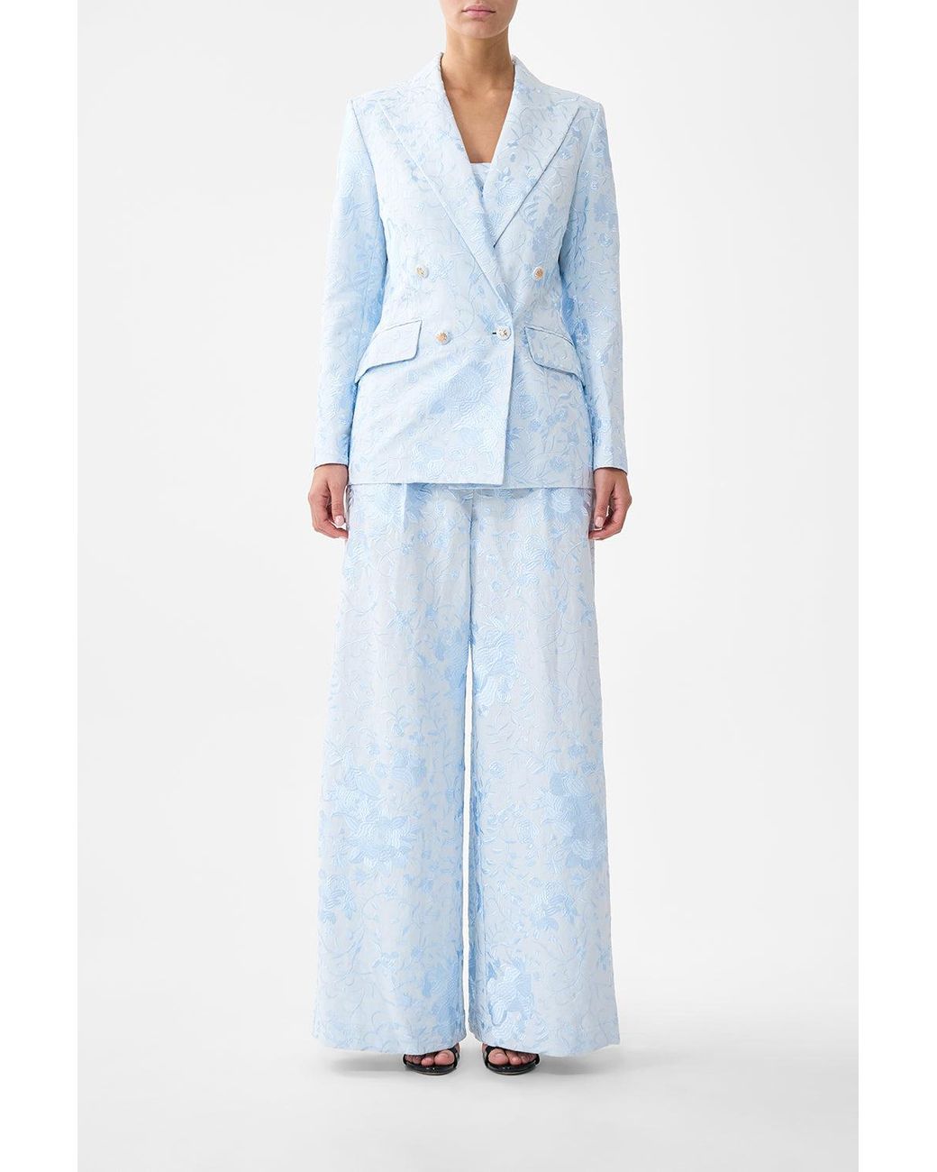 Camilla Blue Double Breasted Suit Jacket Seville Sweetheart
