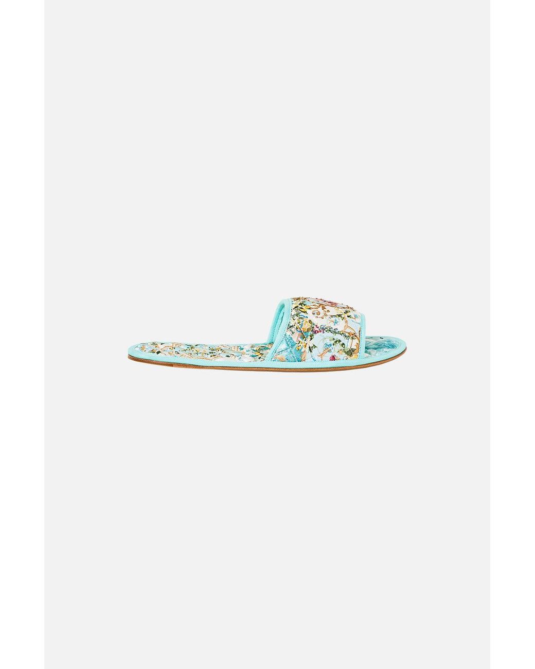 Camilla Blue Slippers With Travel Case Venus On A Vespa
