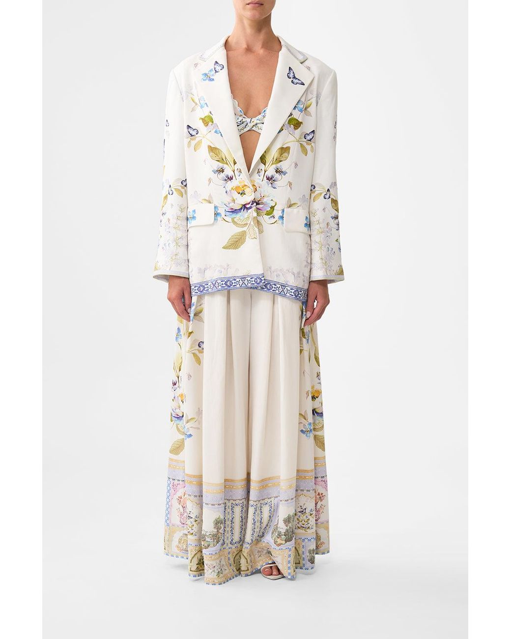 Camilla White Boyfriend Jacket Botanical Ballads