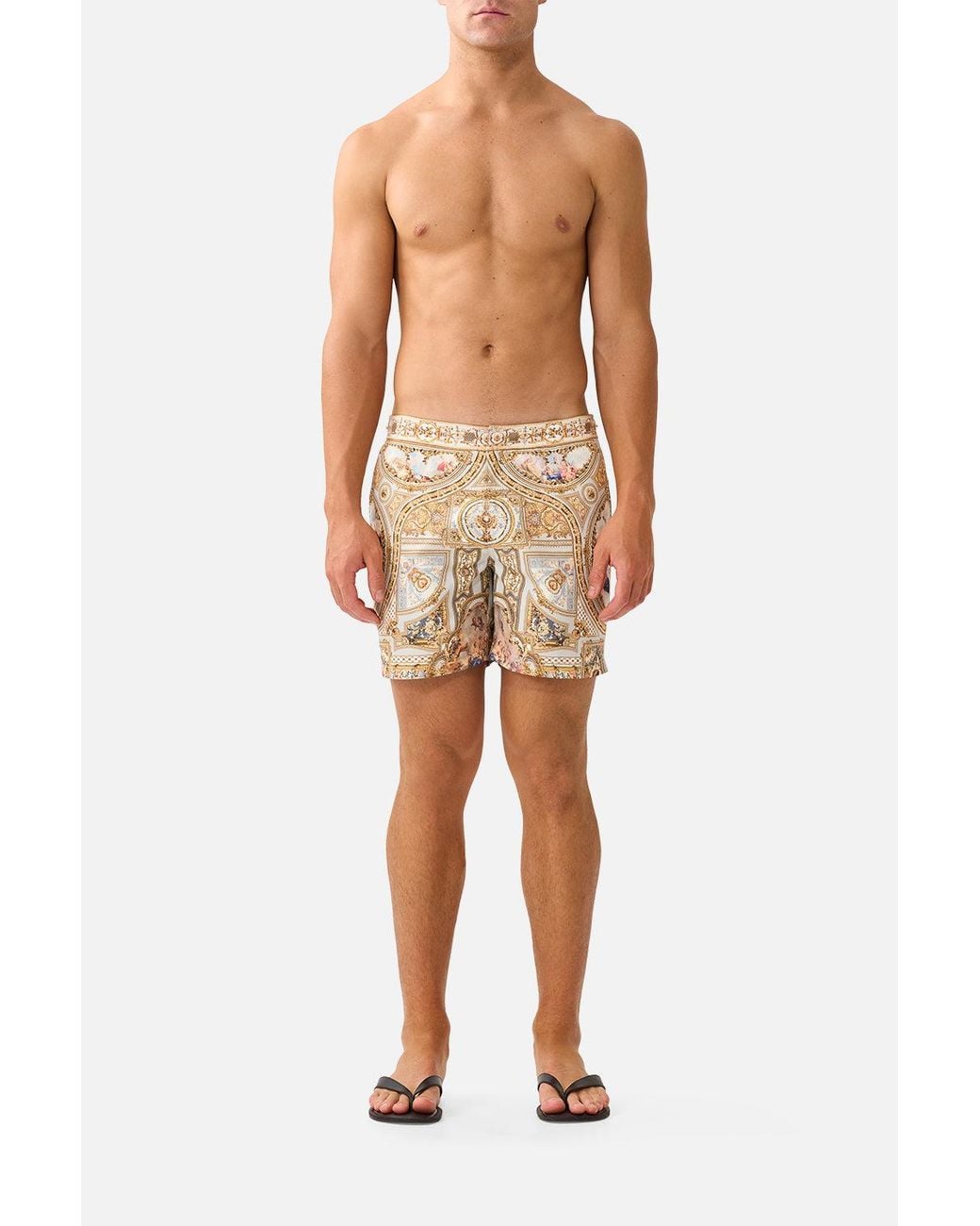 Camilla Natural Mid Length Boardshort With Fixed Waist Queen Of Bohemia for men