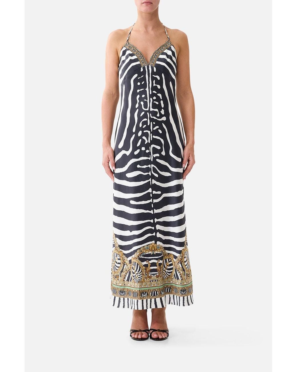 Camilla White Chain Detail Slip Dress Zig Zag Zoo