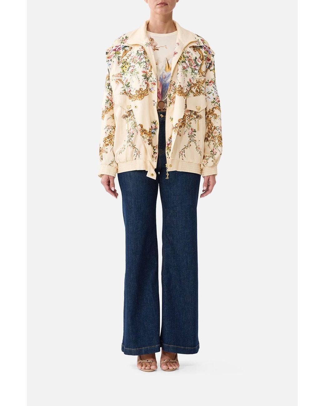 Camilla Blue Double Collared Oversized Jacket A Certain Je Ne Sais Quoi