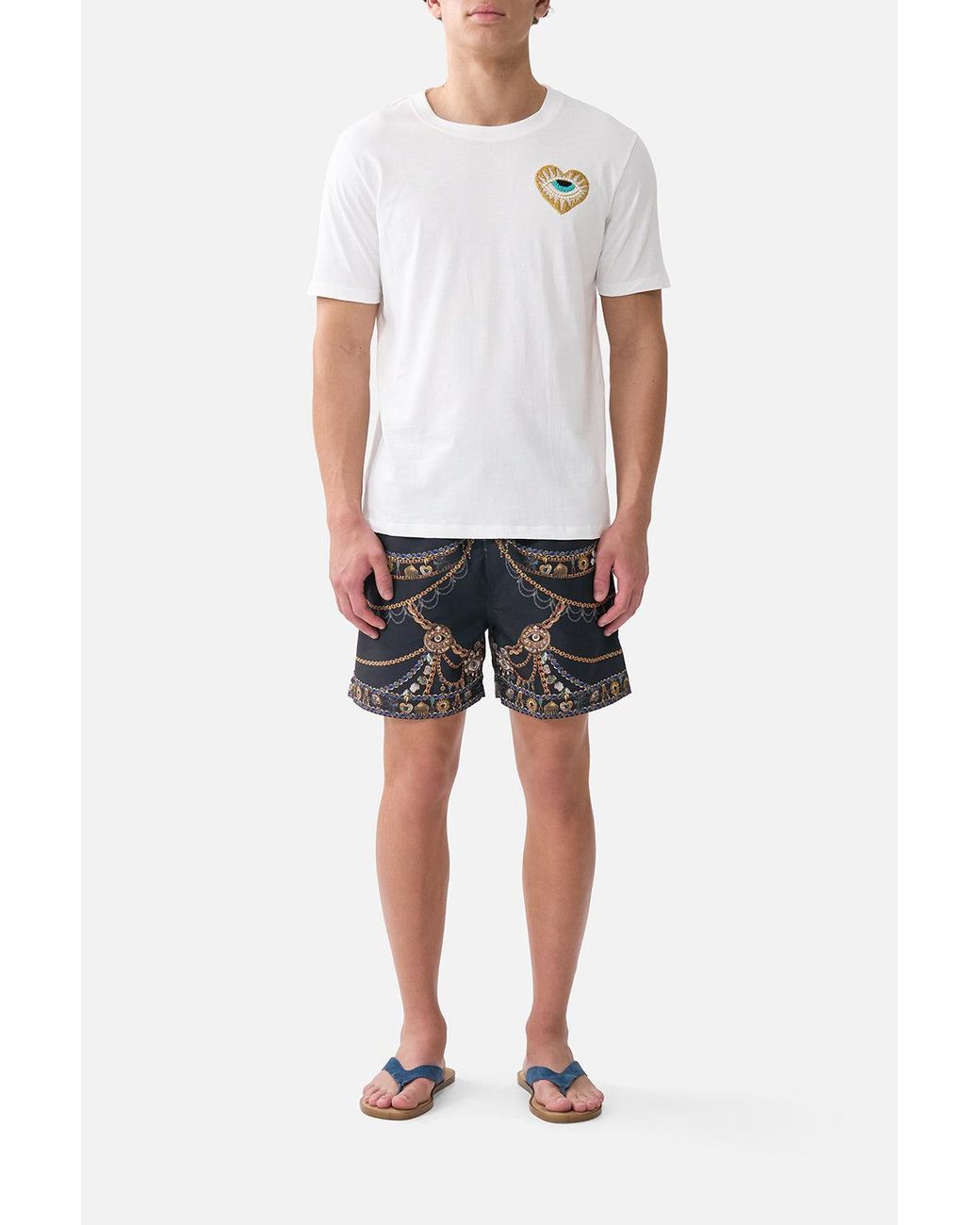 Camilla White Relaxed Heavyweight Crew Neck Tee Amulets And Alchemy for men
