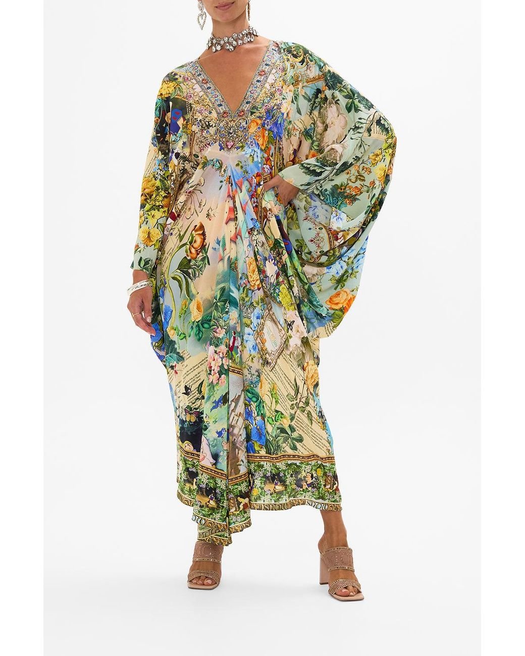 CAMILLA T Shape Long Kaftan The Kindest One Of All in Green Lyst UK