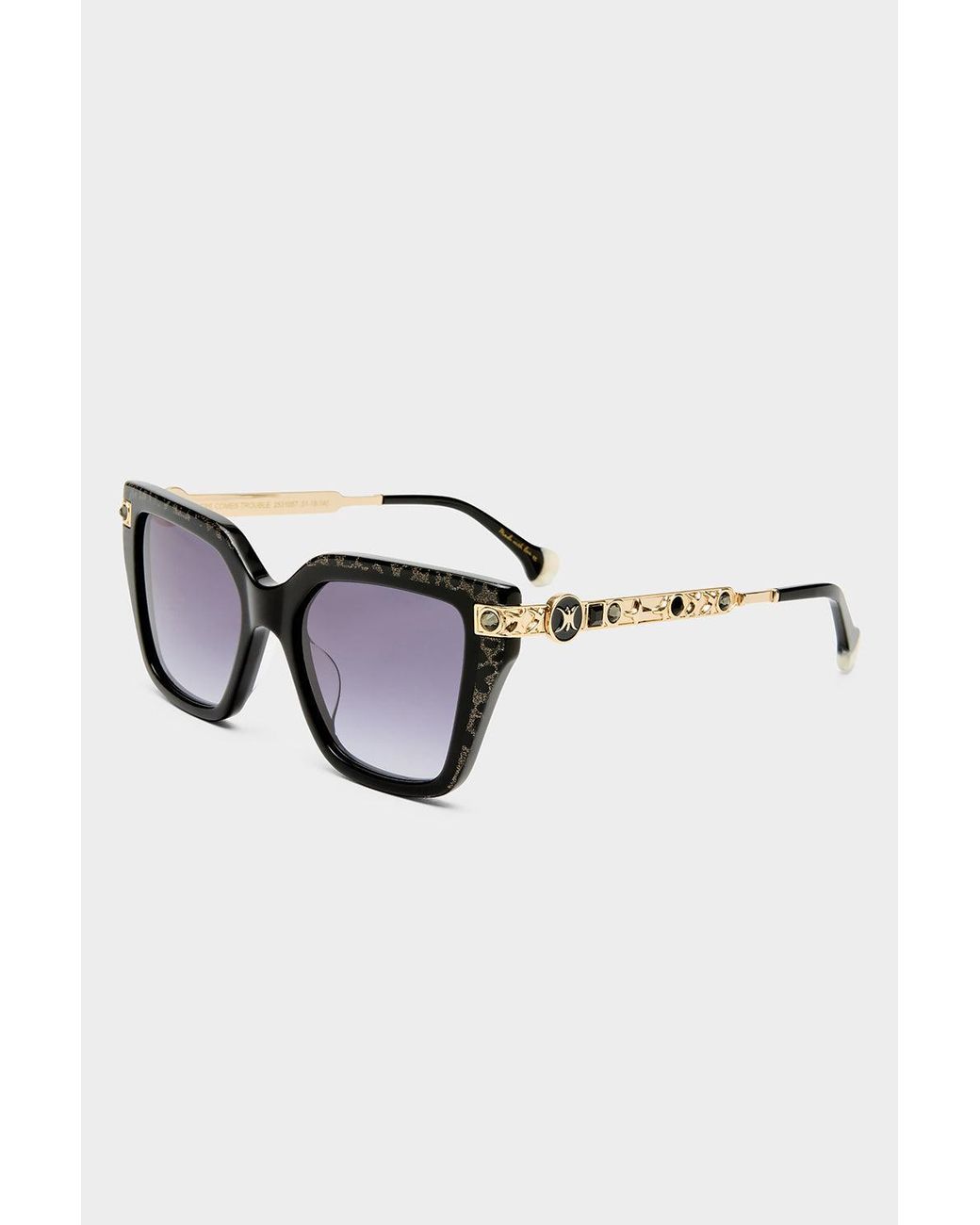 Camilla Brown Here Comes Trouble Sunglasses Leopard Glitter