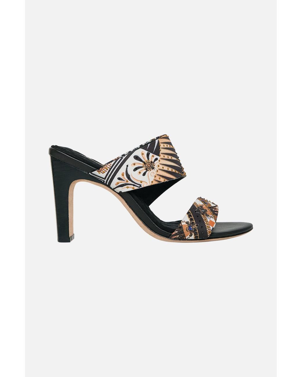 Camilla Black Pamela Asym Heel Sandal Temples Of Dendara