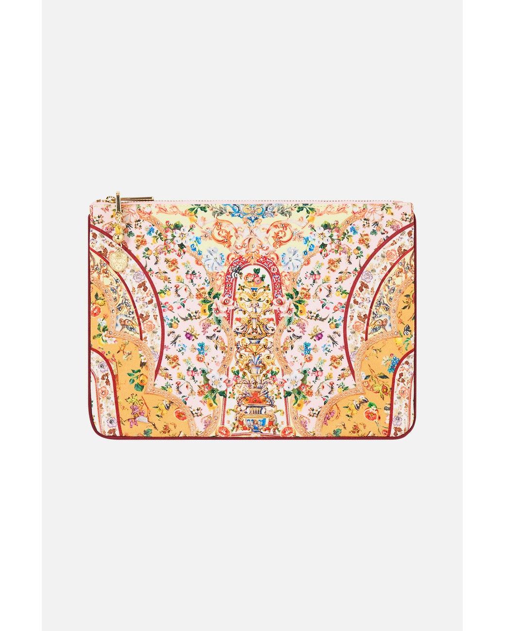 Camilla Multicolor Small Canvas Clutch Va Va Vintage