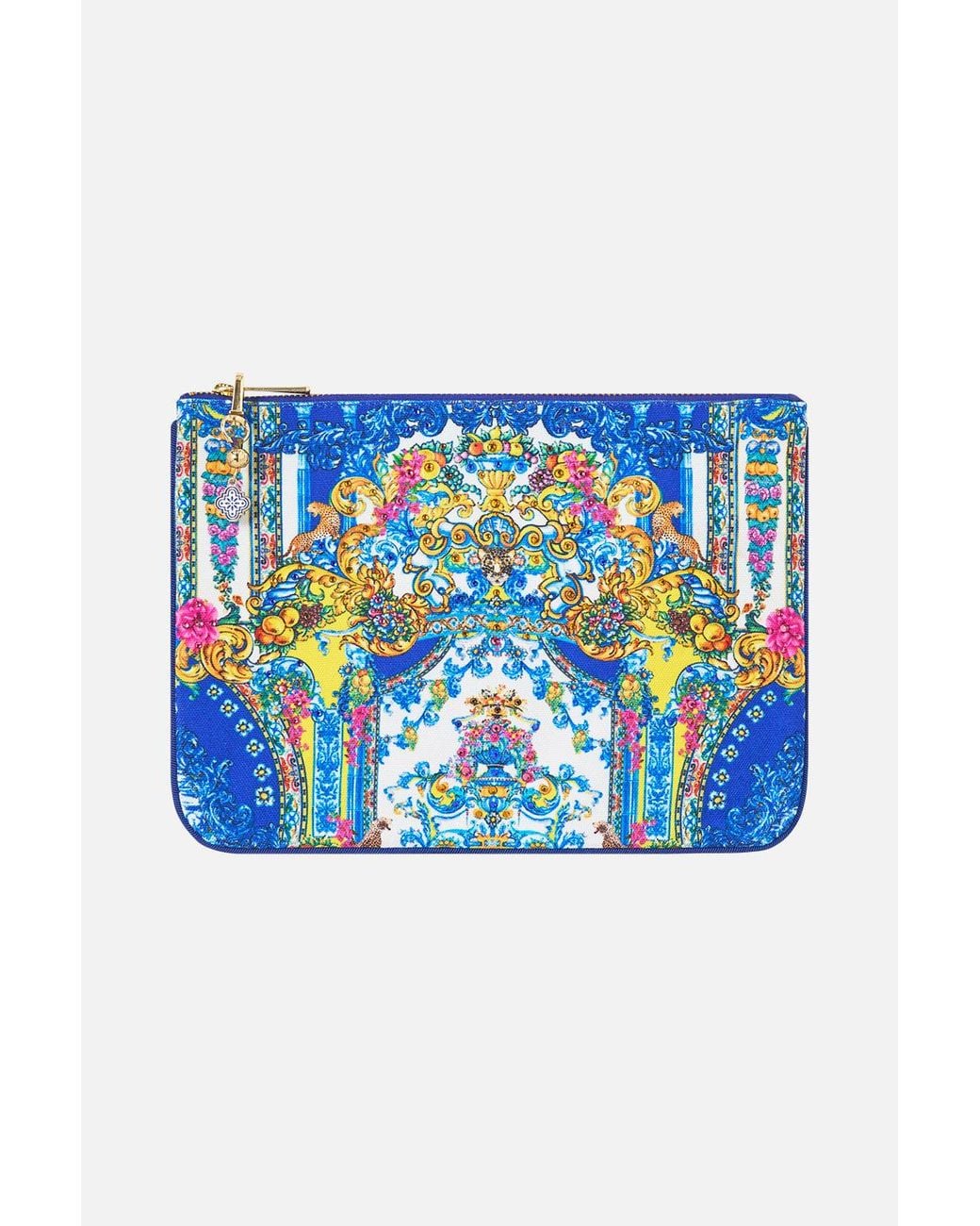 Camilla Blue Small Canvas Clutch España Nirvana