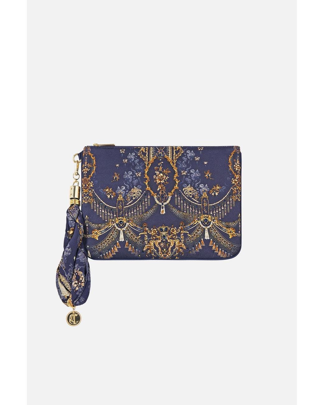 Camilla Blue Scarf Clutch Cloaked