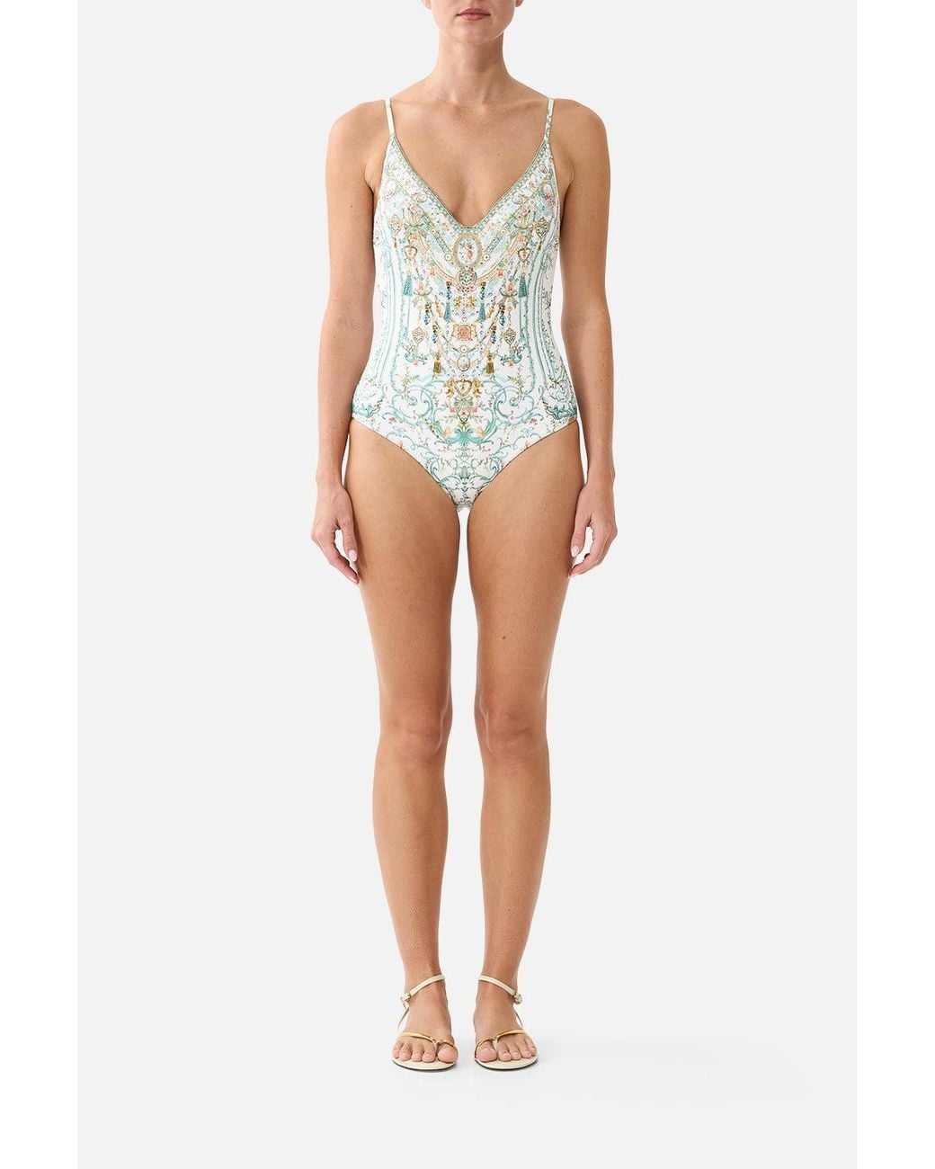 Camilla White V Neck Underwire One Piece W Scoop Back Ballad Of The Bibliothèque