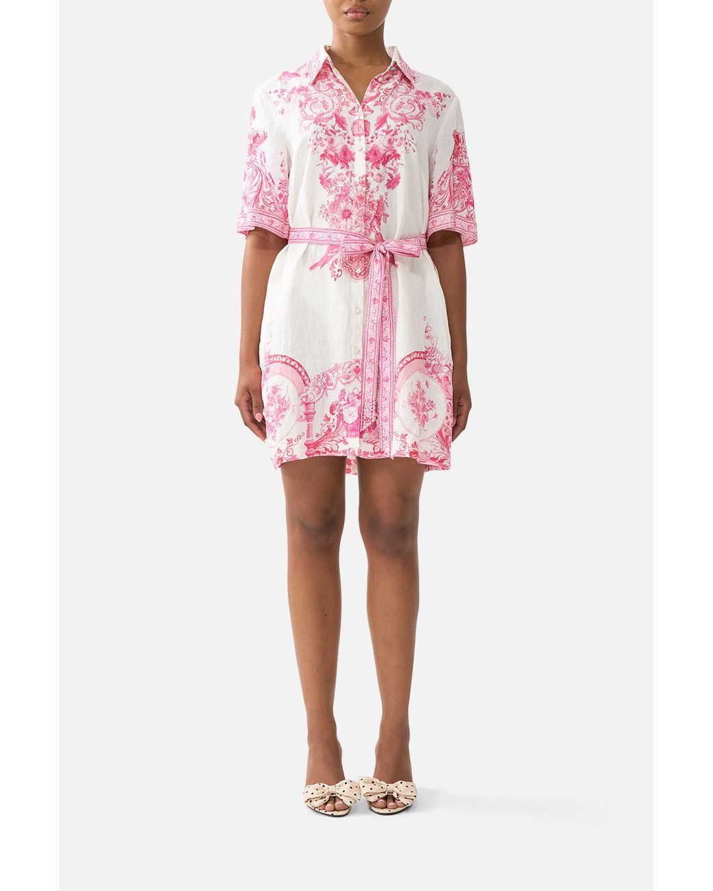 Camilla Red Short Shirt Dress Livin La Vida Rosa