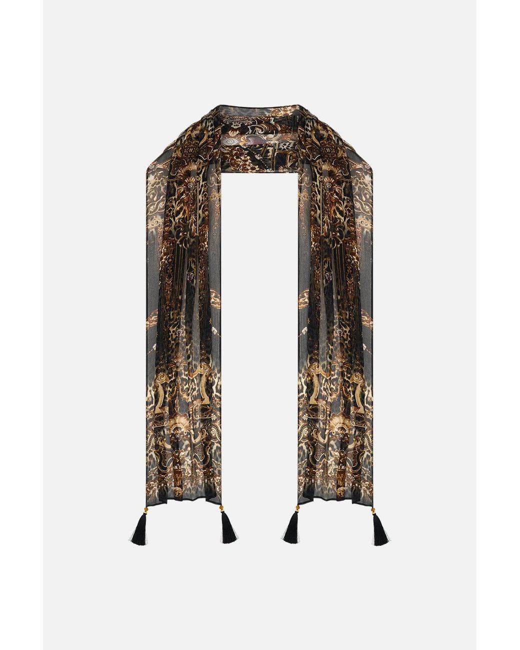 Camilla Black Long Scarf Baroque Around The Clock