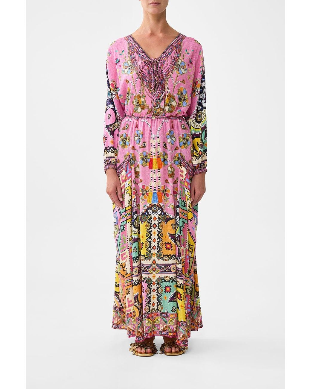 Camilla White Pocket Skirt Dress Patchwork Panorama