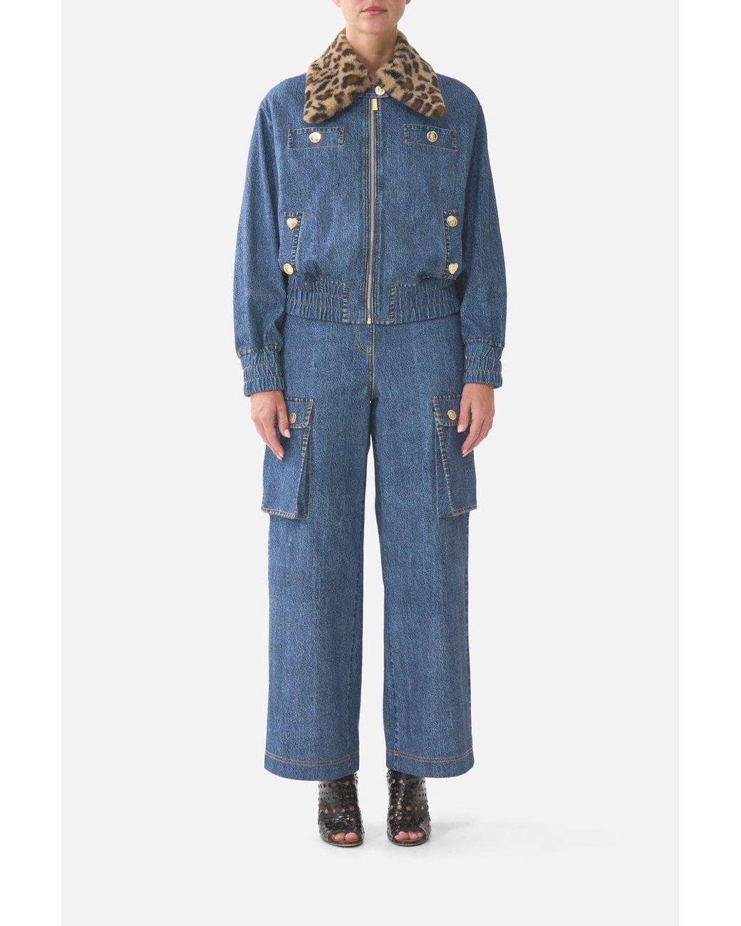 Camilla Blue Relaxed Terry Pant With Pocket Detail Fiesta, Siesta, Repeat